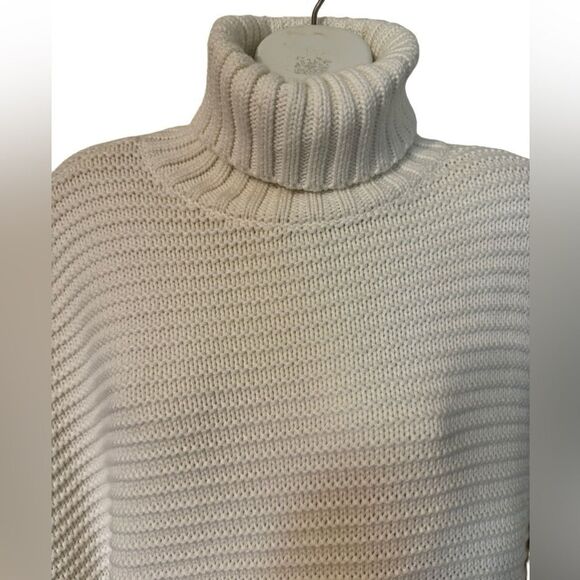 NWT J.Crew Merino Wool & Cotton Blend Turtleneck Poncho - Picture 4 of 8